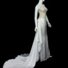 Full-length view of the Oceana blue bridal dress, showcasing the ethereal tulle layers and romantic off-shoulder design.