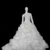 flower bridal ball gown white